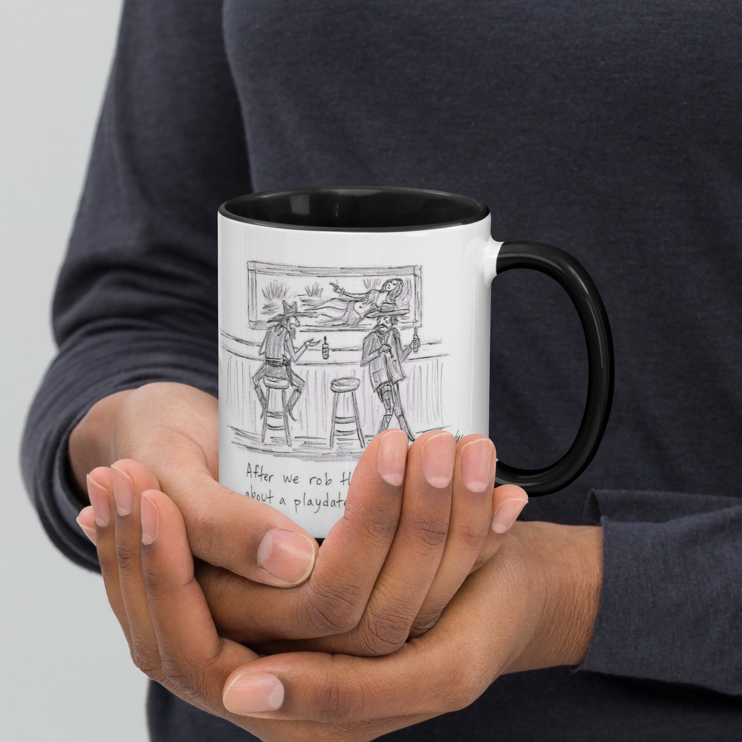 The Goodbye Family Mug Funnies with Black color inside