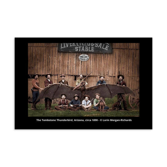 The Tombstone Thunderbird Postcard, colorization by Lorin Morgan-Richards