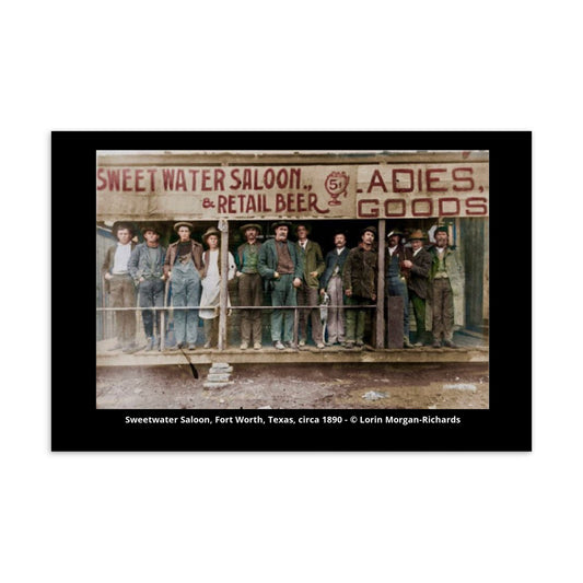 Sweetwater Saloon, circa 1890, Fort Worth, Texas Postcard