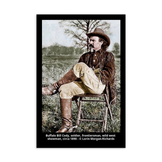 Buffalo Bill Postcard, colorization by Lorin Morgan-Richards