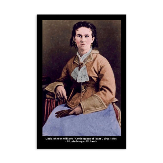 Lizzie Johnson Postcard, colorization by Lorin Morgan-Richards