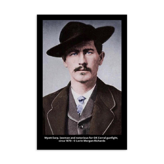 Wyatt Earp Postcard, colorization by Lorin Morgan-Richards