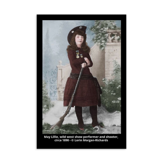 May Lillie Postcard, colorization by Lorin Morgan-Richards