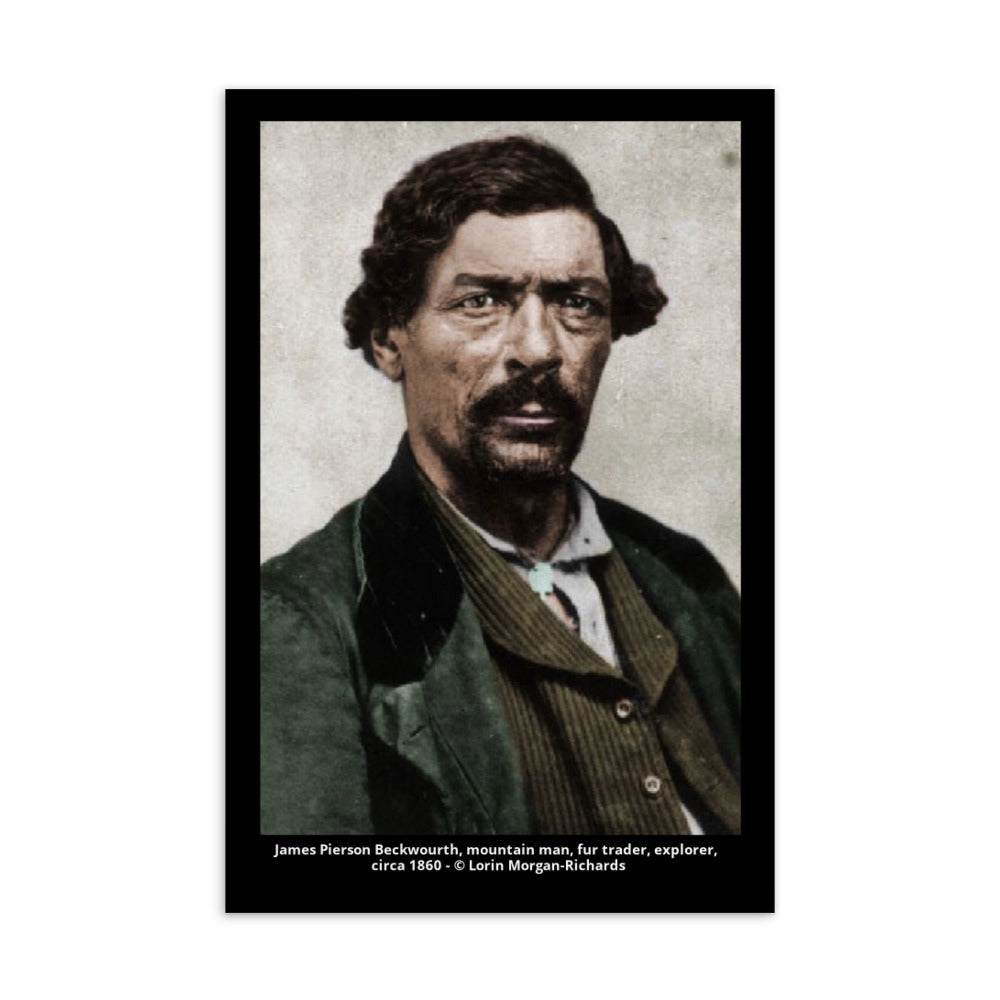 James Beckwourth Postcard, colorization by Lorin Morgan-Richards