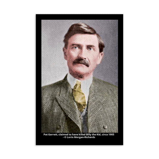 Pat Garrett Postcard, colorization by Lorin Morgan-Richards