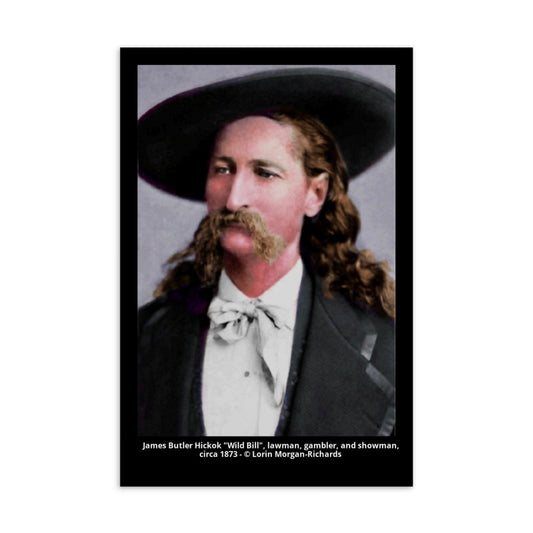 Wild Bill Hickok Postcard, colorization by Lorin Morgan-Richards