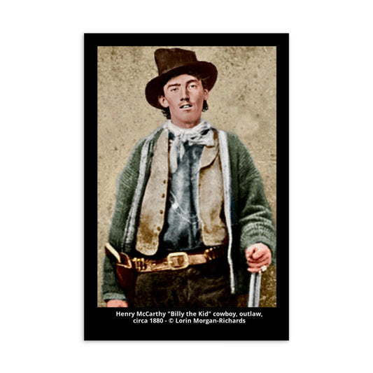 Billy the Kid Postcard, colorization by Lorin Morgan-Richards