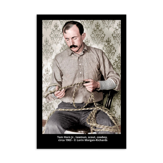 Tom Horn Postcard, colorization by Lorin Morgan-Richards