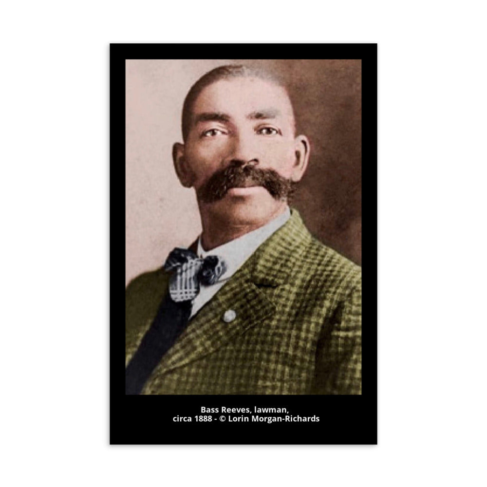 Bass Reeves Postcard, colorization by Lorin Morgan-Richards