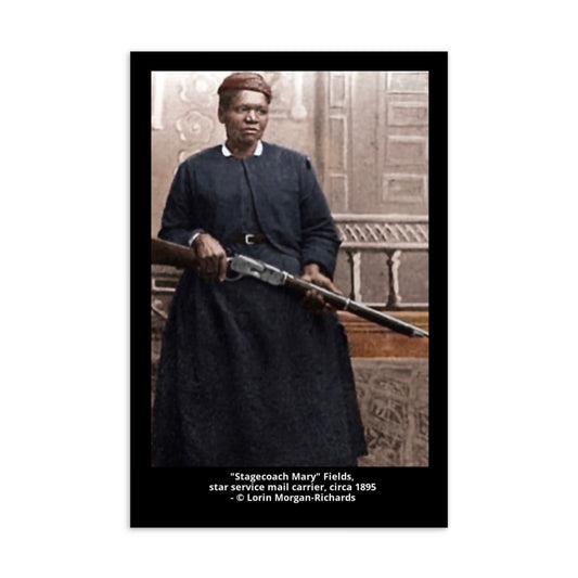 Stagecoach Mary Postcard, colorization by Lorin Morgan-Richards